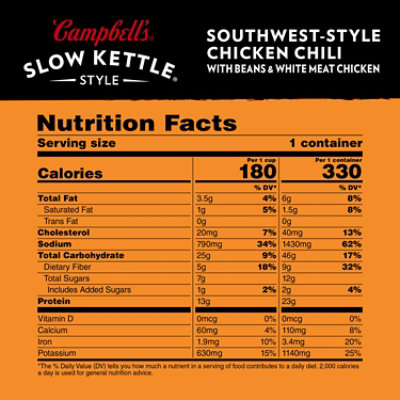 Campbell's Slow Kettle Southwest Style Chicken Chili - 15.7 Oz - Image 2