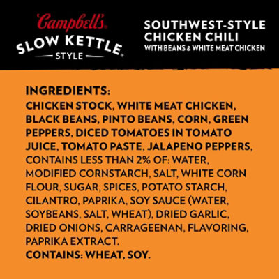 Campbell's Slow Kettle Southwest Style Chicken Chili - 15.7 Oz - Image 3