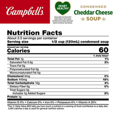 Campbell's Condensed Heart Healthy Cheddar Cheese Soup - 10.75 Oz - Image 4