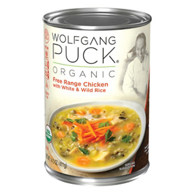  Wolfgang Puck Soup Organic Free Range Chicken with White & Wild Rice - 14.5 Oz 