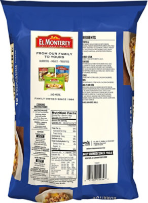 El Monterey Signature Steak Cheese & Rice Burritos 12 Count - 57.6 Oz - Image 6