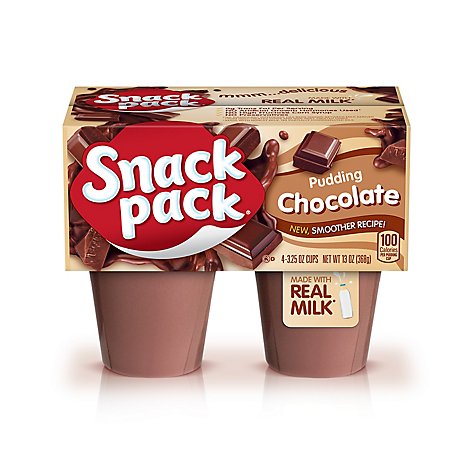 Snack Pack Pudding Chocolate - 4-3.25 Oz