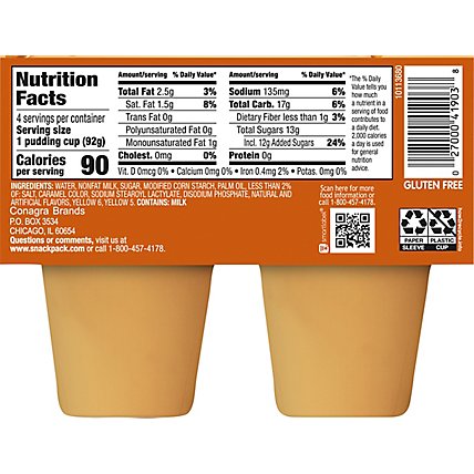 Snack Pack Pudding Butterscotch - 4-3.25 Oz - Image 5