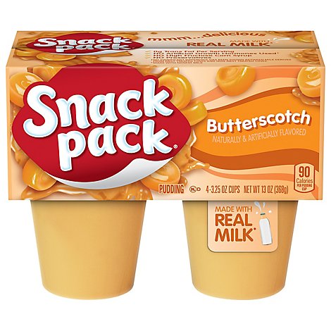 Snack Pack Pudding Butterscotch - 4-3.25 Oz