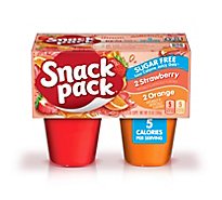 Snack Pack Juicy Gels Sugar Free Orange Strawberry - 4-3.25 Oz