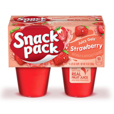 Snack Pack Strawberry Flavored Juicy Gels - 4-3.25 Oz - Image 1