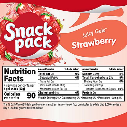 Snack Pack Juicy Gels Strawberry - 4-3.25 Oz - Image 4