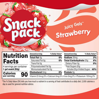 Snack Pack Strawberry Flavored Juicy Gels - 4-3.25 Oz - Image 2