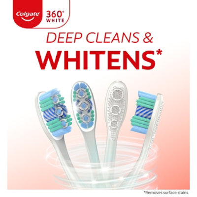 Colgate 360° Optic White Whitening Manual Toothbrush Soft - Each - Image 2