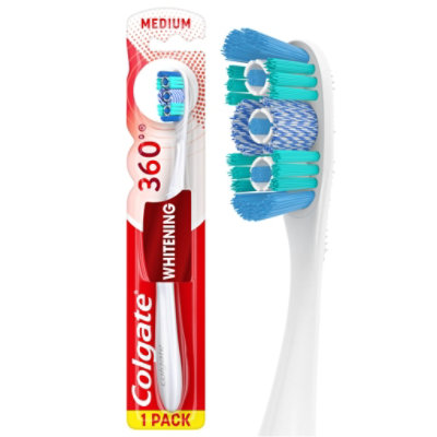 Colgate 360° Optic White Whitening Manual Toothbrush Medium - Each - Image 1