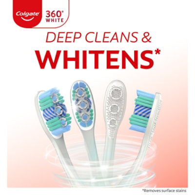 Colgate 360° Optic White Whitening Manual Toothbrush Medium - Each - Image 3