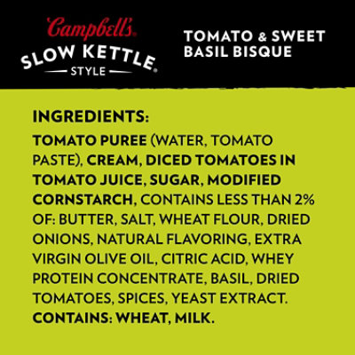 Campbell's Slow Kettle Tomato & Sweet Basil Bisque - 15.5 Oz - Image 3