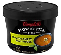 Campbells Slow Kettle Style Soup Bisque Tomato & Sweet Basil - 15.5 Oz