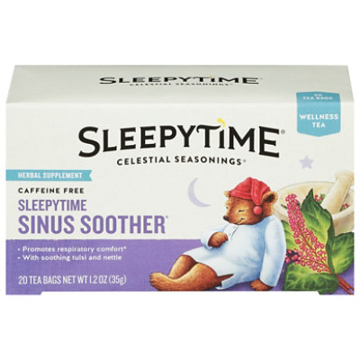 Celestial Seasonings Sleepytime Wellness Tea Caffeine Free Sinus Soother - 20 Count