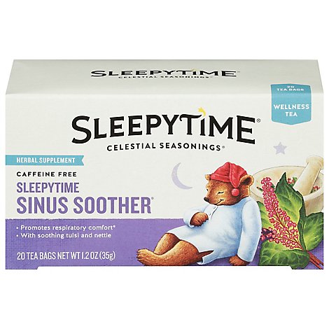 Celestial Seasonings Sleepytime Wellness Tea Caffeine Free Sinus Soother - 20 Count