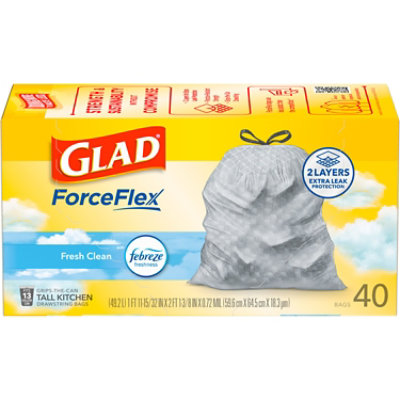 Great Value 33-Gallon Strong Flex Tall Kitchen Trash Bags, Mint Scent, 40  Bags 