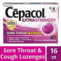 Cepacol Extra Strength Lozenges For Sore Throat & Cough Relief Mixed Berry - 16 Count - Image 1