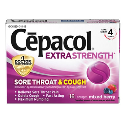 Cepacol Extra Strength Lozenges For Sore Throat & Cough Relief Mixed Berry - 16 Count - Image 3