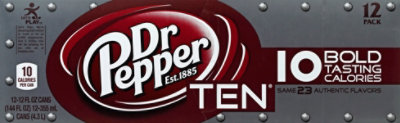 Dr Pepper TEN 12 fl oz cans 12 pack - Image 2