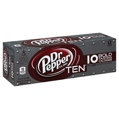 Dr Pepper TEN 12 fl oz cans 12 pack - Image 1