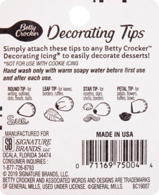 Betty Crocker Decorating Tips Icing Package - Each - Image 4