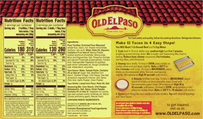 Old El Paso Tortillas Flour Dinner Kit Taco Hard & Soft Box - 11.4 Oz - Image 6