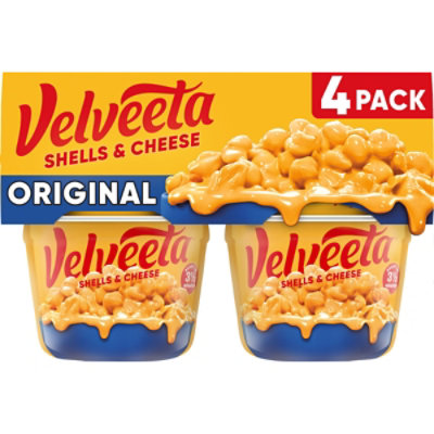 Velveeta Shells & Cheese Original Microwaveable Pasta & Cheese Sauce Cups - 4-2.39 Oz - Image 1