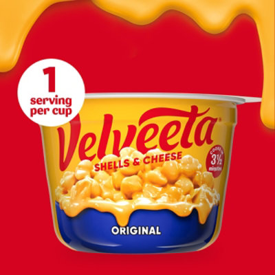 Velveeta Shells & Cheese Original Microwaveable Shell Pasta & Cheese Sauce - 4- 2.39 Oz - Image 2