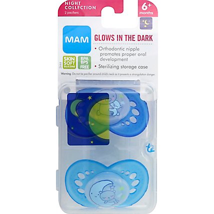 MAM Pacifier Night 6 Months Plus - 2 Count - Image 2