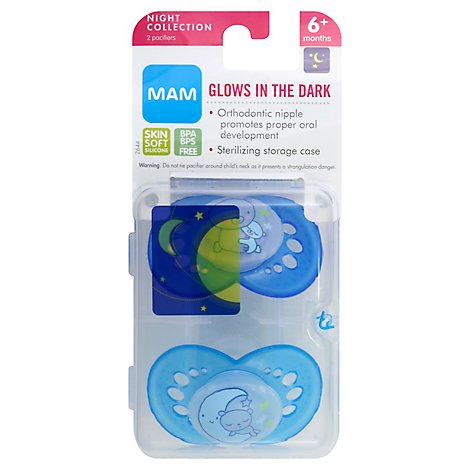 MAM Pacifier Night 6 Months Plus - 2 Count