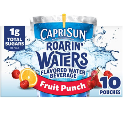 Capri Sun Roarin Waters Fruit Punch Wave Kids Water Beverage Pouches - 10-6 Fl. Oz. - Image 1