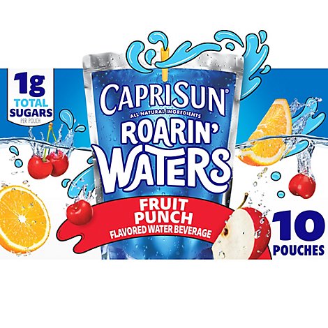 Capri Sun Roarin Waters Flavored Water Beverage Fruit Punch - 10-6 Fl. Oz.
