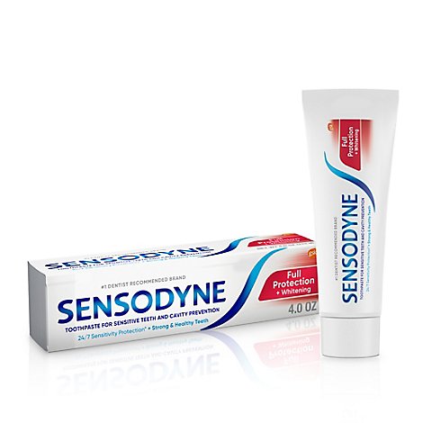 Sensodyne Toothpaste For Sensitive Teeth & Cavity Prevention With Fluoride Full Protection - 4 Oz