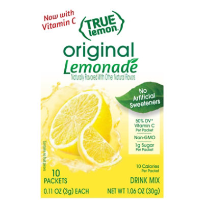 True Lemon Drink Mix Original Lemonade 10 Count - 1.06 Oz