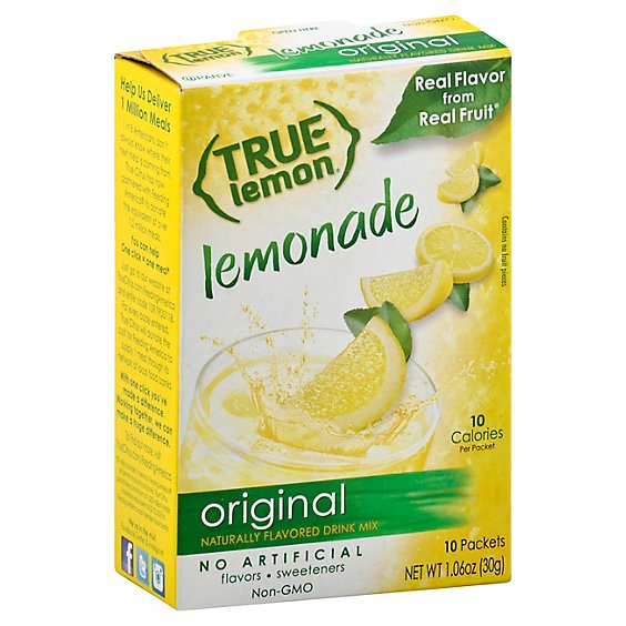 True Lemon Drink Mix Original Lemonade 10 Count - 1.06 Oz