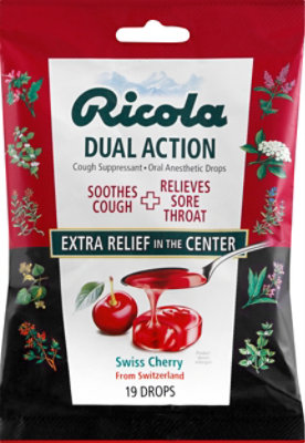 Ricola Dual Action Cherry Throat Drops - 19 Count - Image 2