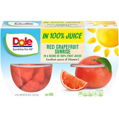 Dole Red Grapefruit Sunrise Cups - 4-4 Oz - Image 4