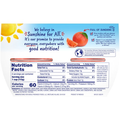 Dole Red Grapefruit Sunrise Cups - 4-4 Oz - Image 7