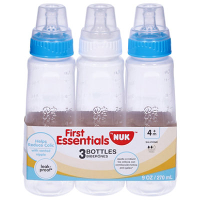NUK First Essentials Bottles Leak Proof 4 Months Plus - 9 Oz - Image 3