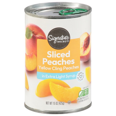 Signature SELECT Peaches Yellow Cling in Extra Light Syrup Sliced - 15 Oz