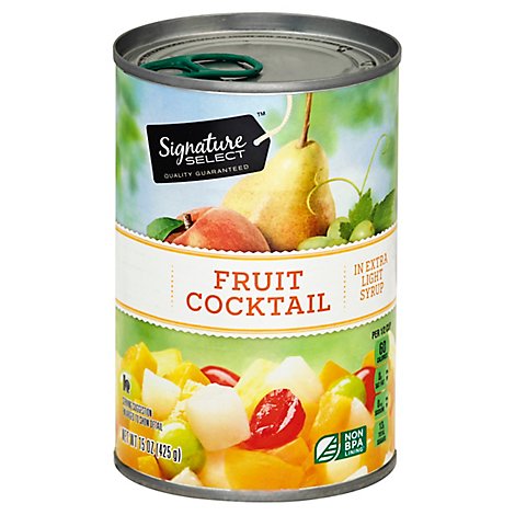 Signature SELECT Fruit Cocktail in Extra Light Syrup Can - 15 Oz