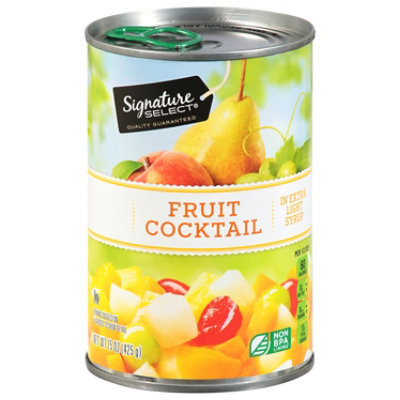 Signature SELECT Fruit Cocktail in Extra Light Syrup Can - 15 Oz