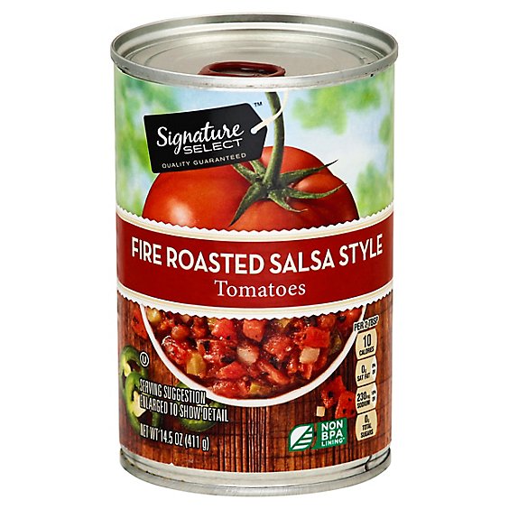 Signature SELECT Salsa Style Salsa Fire Roasted Tomatoes - 14.5 Oz