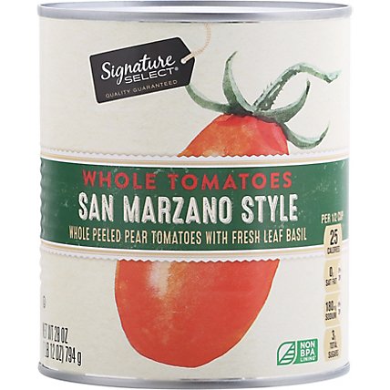 Signature SELECT Tomatoes Whole San Marzano Style - 28 Oz - Image 2