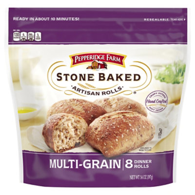  Pepperidge Farm Stone Baked Artisan Rolls Multi Grain 8 Count - 14 Oz 