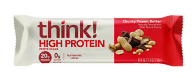 thinkThin High Protein Bar Chunky Peanut Butter Chocolate Dipped - 2.1 Oz