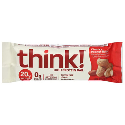 thinkThin High Protein Bar Chunky Peanut Butter Chocolate Dipped - 2.1 Oz - Image 1