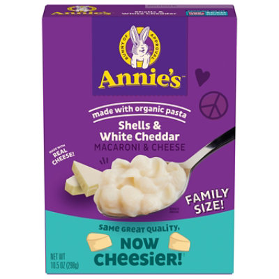 Annies Homegrown Macaroni & Cheese Shells & White Cheddar Box - 10.5 Oz - Image 2