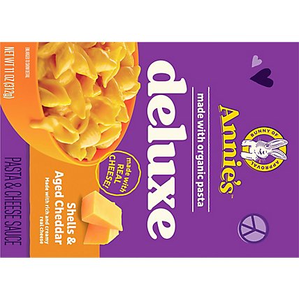 Annies Homegrown Macaroni & Cheese Sauce Creamy Deluxe Aged Cheddar Box - 11 Oz - Image 6