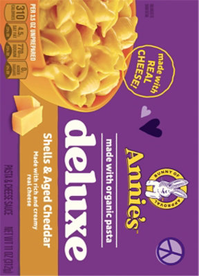 Annies Homegrown Macaroni & Cheese Sauce Creamy Deluxe Aged Cheddar Box - 11 Oz - Image 6